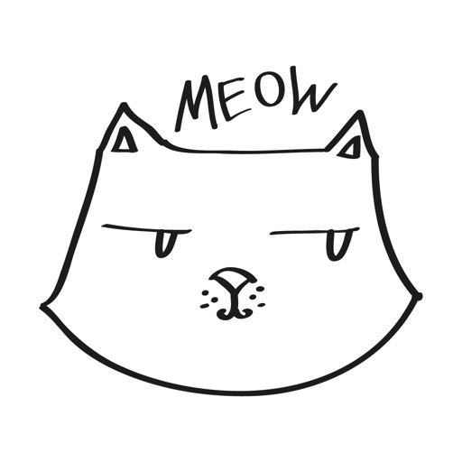 Cute Hand Drawn Cat Emoji Sticker #1 by CHO CON