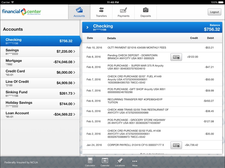 Financial Center First Credit Union for iPad