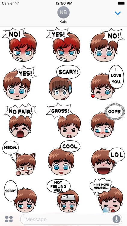 Kawaiimoji With Words Sticker Pack