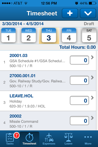 GovCon Time & Expense screenshot 2