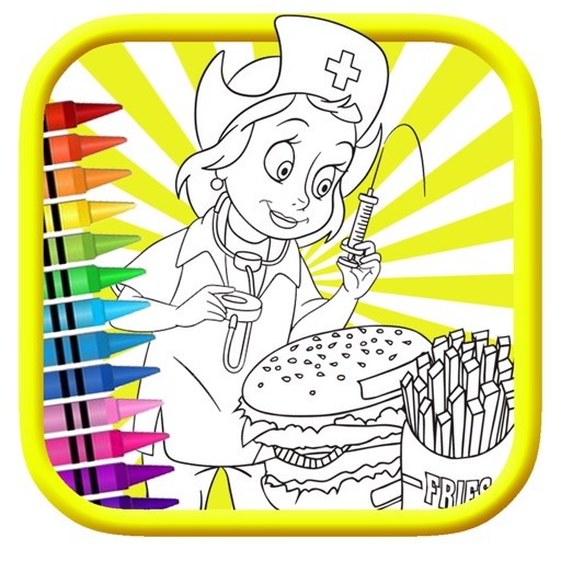 Pizza Fast Food Doctor Story Coloring Book Game iOS App