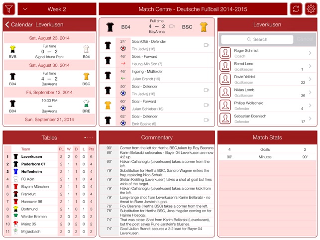 Deutsche Fußball 2015-2016 - Match Centr