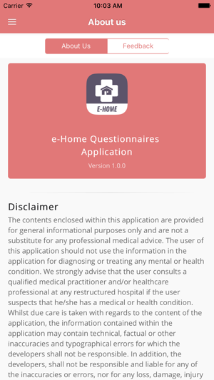 E-Home Questionnaires