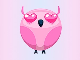"Funny owl choir" is animated stickers with images of funny owl choir