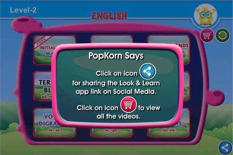 Look And Learn English with Popkorn : Level 2 screenshot 3