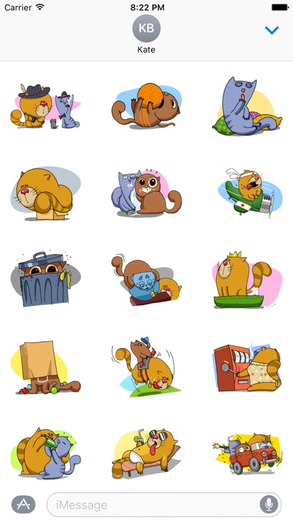 Crazy Cats stickers