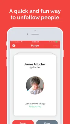 Screenshot 1 Purge - Manage who you follow iphone