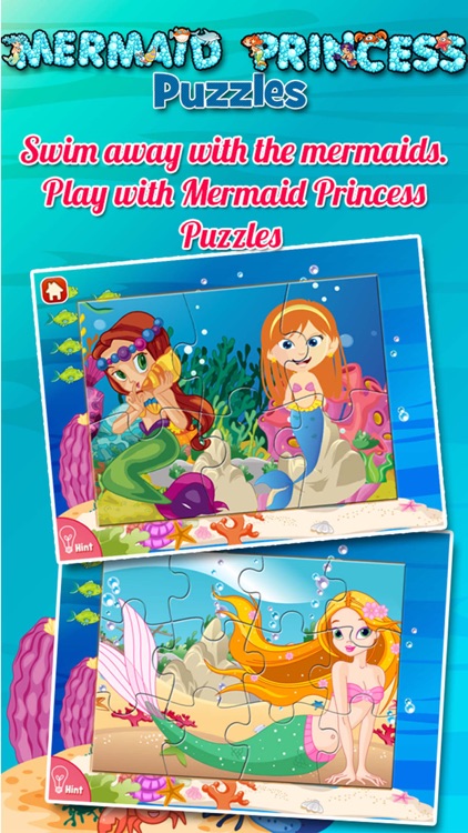 Mermaid Princess Puzzles: Puzzle Games for Kids