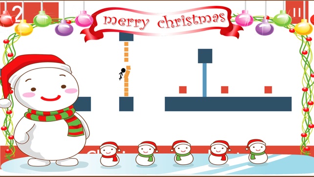 Christmas Stick Man Tap Line pigeon Game