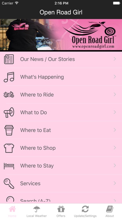 Open Road Girl App