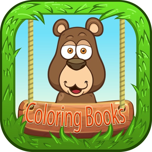 Adult color books (animal) coloring pages for kids Icon
