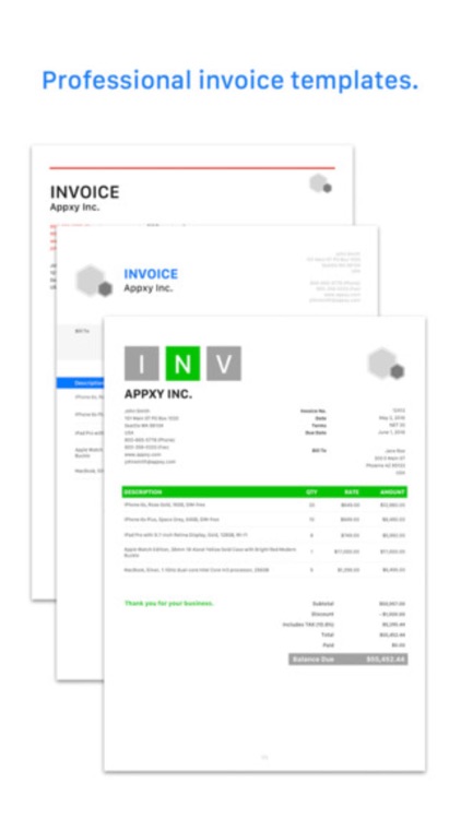 Invoice Go Pro - Invoice Maker & Estimate. Templates Bill on the go screenshot-4