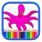 Drawing Beauty Octopus Coloring Book Fun Game