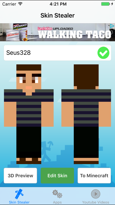 Skin Stealer For Minecraft Game Textures Skins By Seus Corp Ltd Ios United States Searchman App Data Information - roblox place stealer 2020