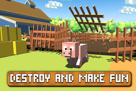 Blocky Pig Simulator 3D Full screenshot 2