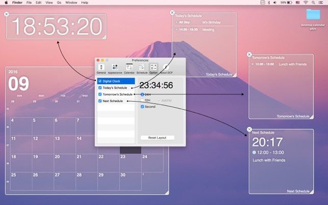 desktop calendar plus on the mac app store