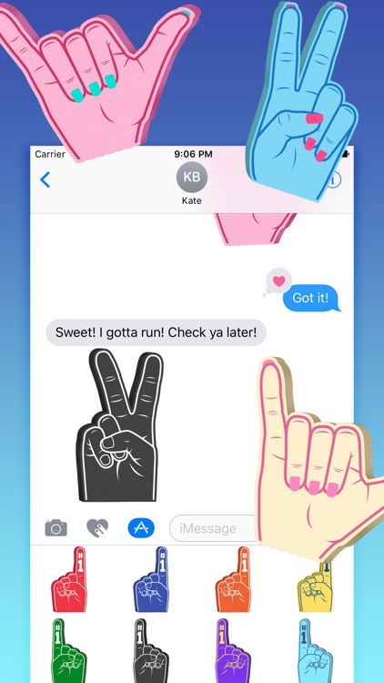 Super Cool: Foam Hands Emoji Sticker Pack