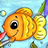 Ocean Animals Coloring Book - Fish Adventures