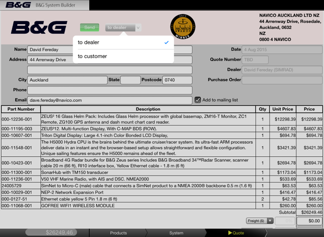 B&G System Builder