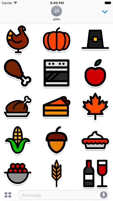 Colorful Thanksgiving Stickers screenshot 2