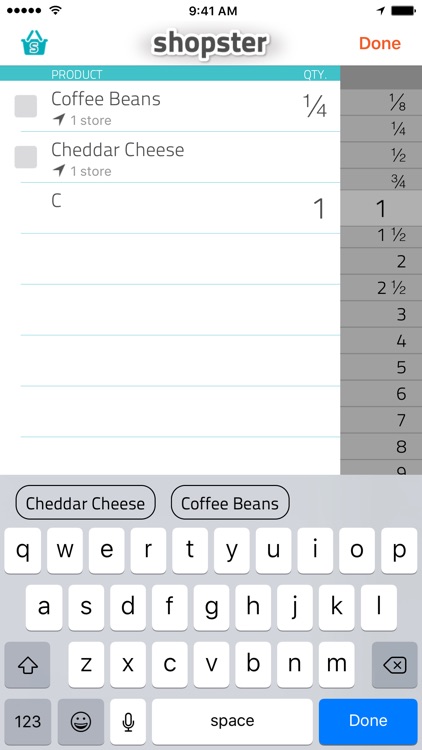 Shopster - The geo-learning groceries list