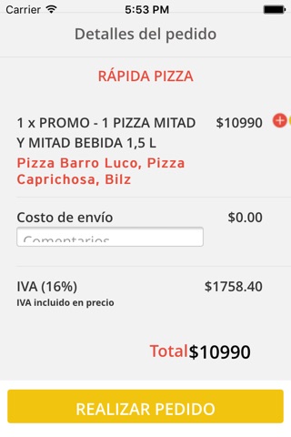Rapida Pizza screenshot 3