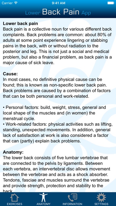 Lower Back Pain App Screenshot 4