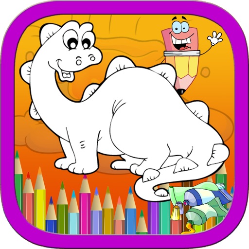 Game jurassic dinosaur simulator for coloring book