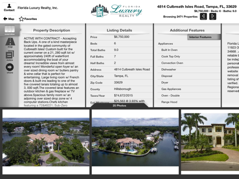 Florida Luxury Realty Home Search for iPad screenshot 4
