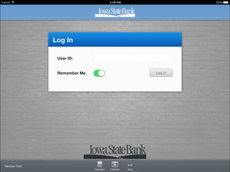 Iowa State Bank Mobile Banking for iPad