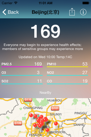 Скриншот из iAirQuality-global pm2.5,pm10