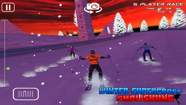 Winter Super Cross SnowSkiing - Free 3D Snow Water Racing Ma(圖4)-速報App