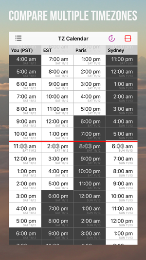 Timezone Calendar