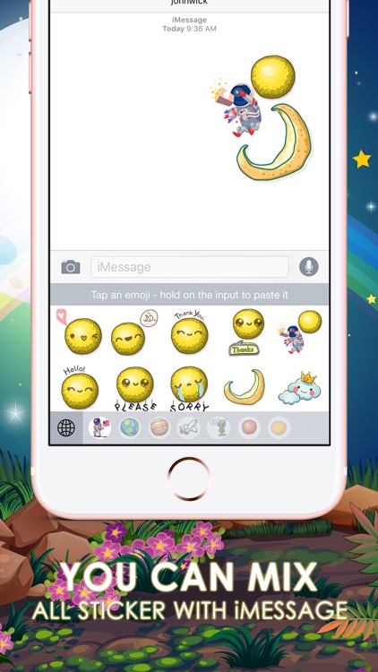 The Moon Emoji Stickers Keyboard Themes ChatStick