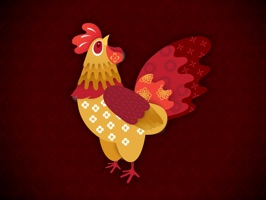 Cool stickers 2017 year of the cock