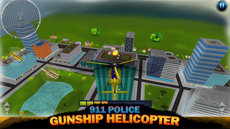 911 Police Gunship Helicopter Simulator 3D - Cop Pursuit Heli Simulation Action Game screenshot-3