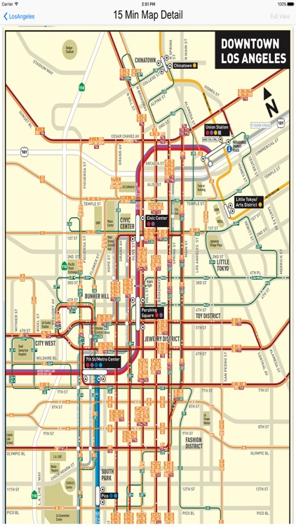 Los Angeles - Bus Rail Metro and Street View Maps