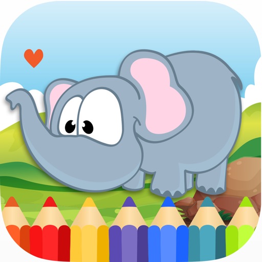 Zoo Animal Coloring Pages  drawing game for Doodle Icon