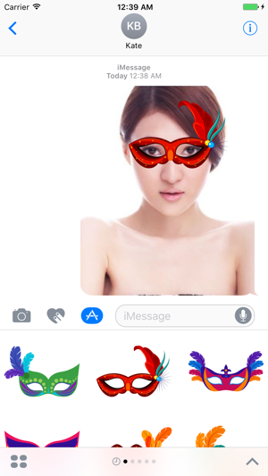 Colorful Carnival Mask Sticker for iMessage #1(圖2)-速報App