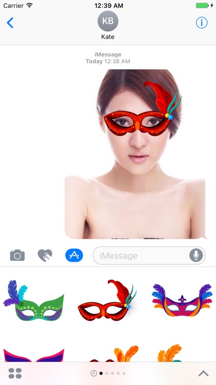 Colorful Carnival Mask Sticker for iMessage #1