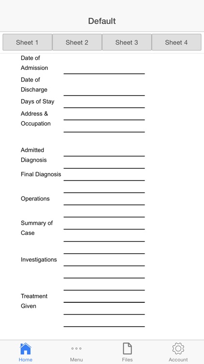 Patient Sheet