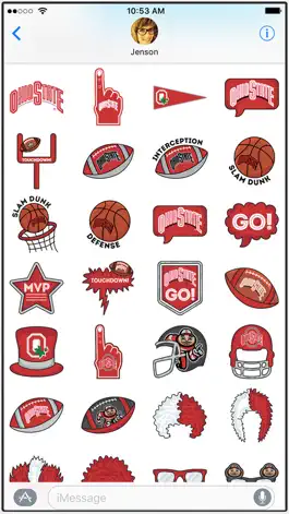 Game screenshot Ohio State University Stickers PLUS for iMessage apk
