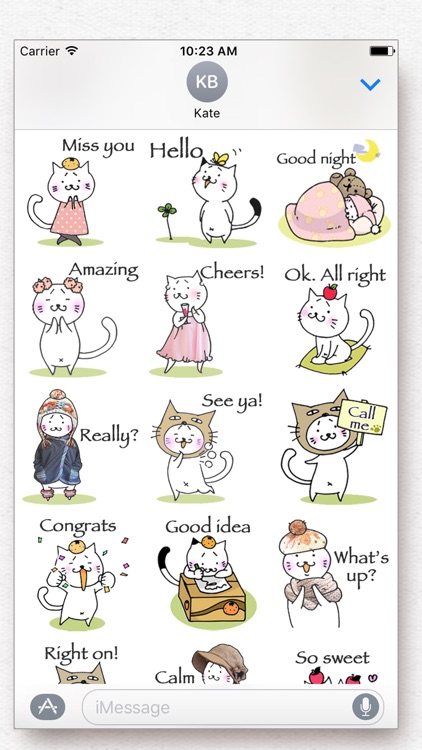 Kitty Cat Mayuneko Stickers Free