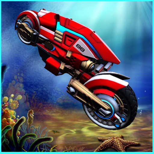 Flying Submarine Motorcycle Icon