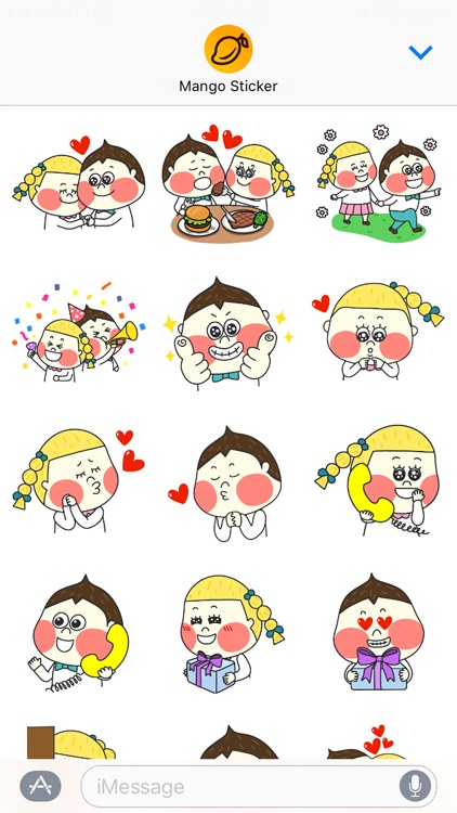 Chestnut Couple - Mango Sticker