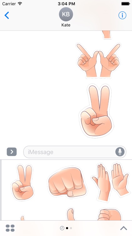 Hand Sign Stickers for iMessage