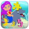 Kids Mermaid Number Jigsaw Puzzle Game