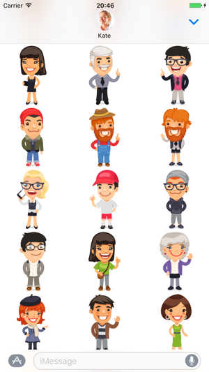 Cartoon people - Stickers for iMessage(圖3)-速報App