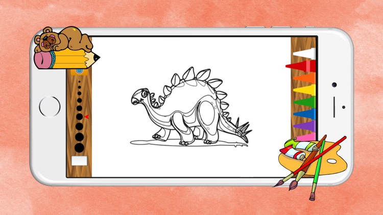 Game jurassic dinosaur simulator for coloring book screenshot-3