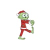 Christmas Xmas Zombie Santa Stickers